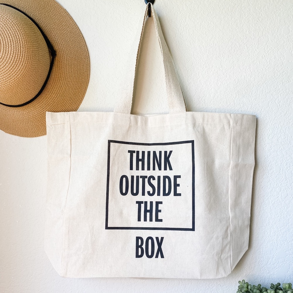Funny Screen Printed Canvas Shopping Tote Bag - Handmade